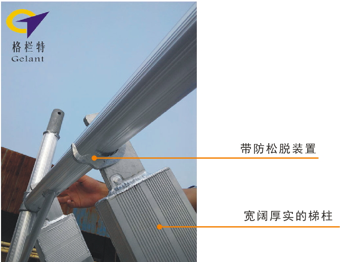 双宽45度斜爬梯式铝合金脚手架细节图3