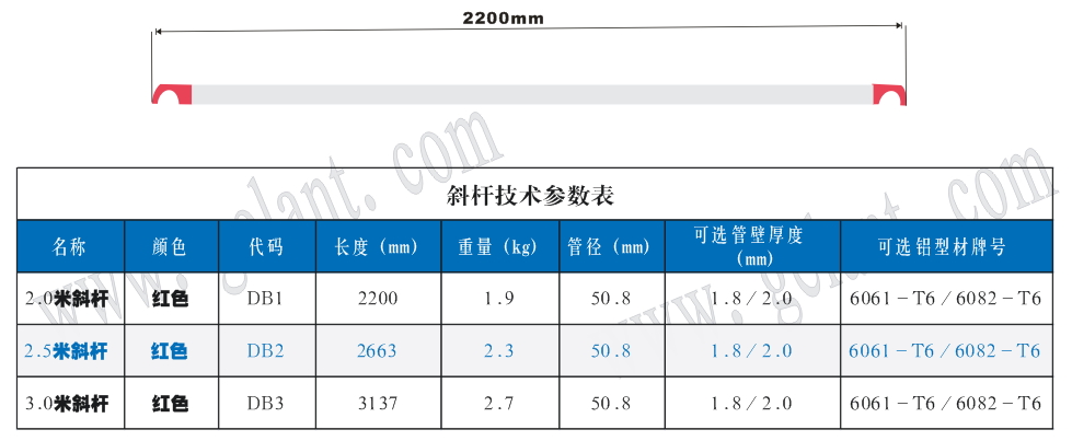 铝合金脚手架斜杆