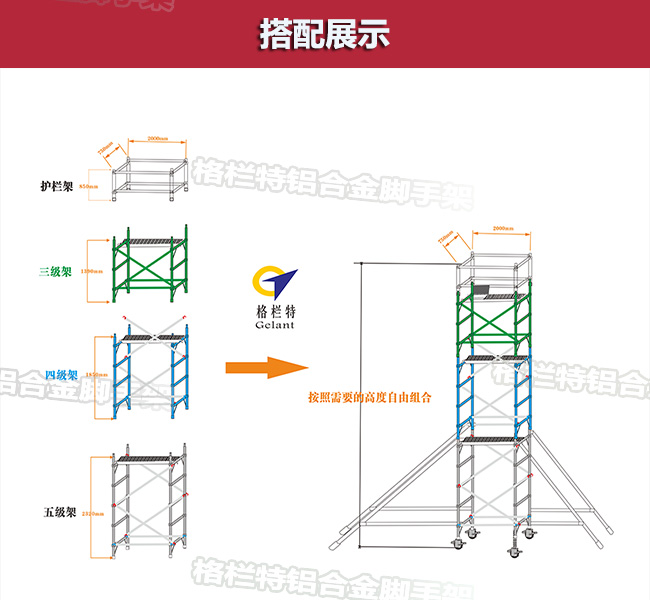 广州荔湾铝合金脚手架搭配